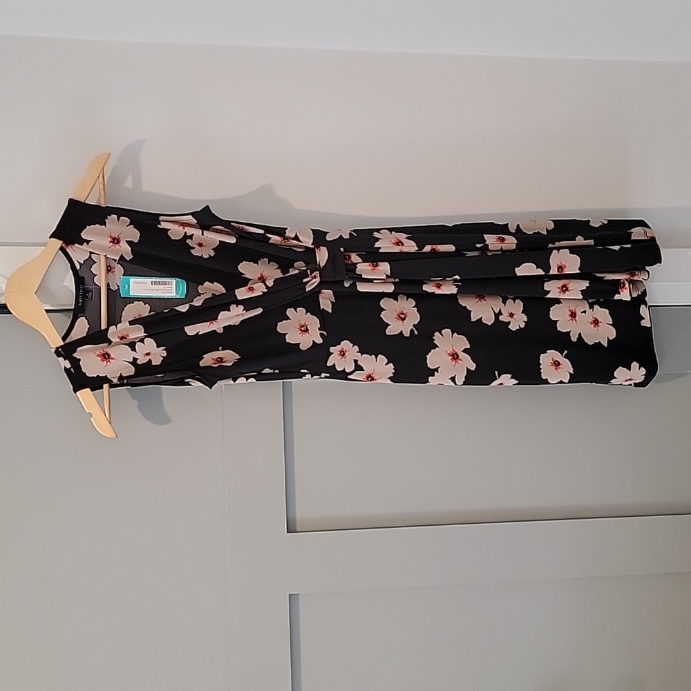 NWT! Kaleigh/Hailey 23 Seanna Faux Wrap Knit Black Dress, Size Small